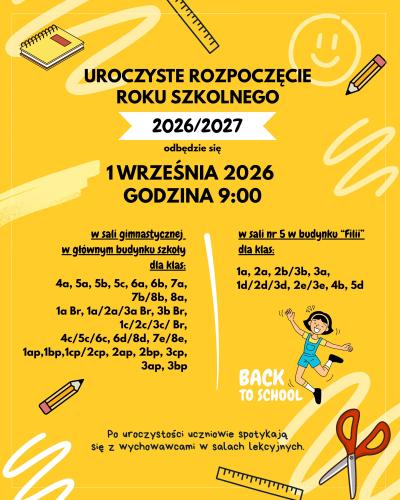 plakat rozpoczęcie roku szkolnego